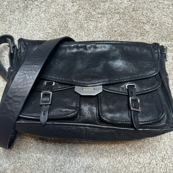 Rag & Bone Black Leather Large Field Messenger Bag Crossbody MSRP $695 - Picture 4 of 8